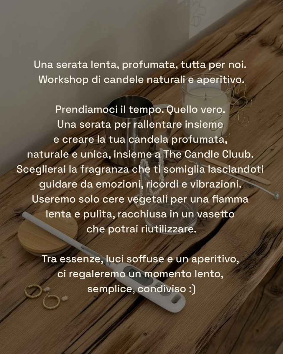 Workshop di Candele Naturali //  @TheCandleCluub