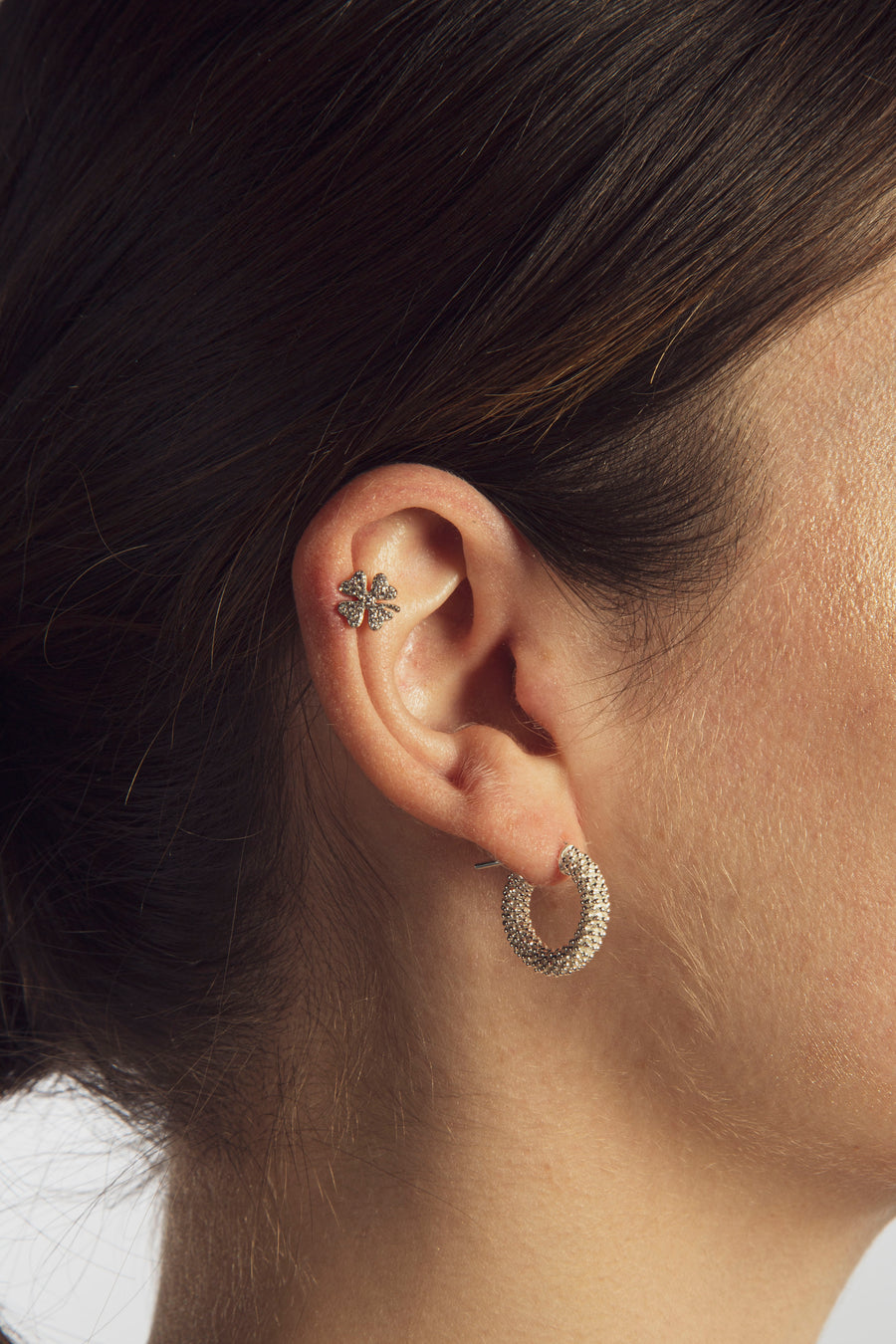 Four-leaf clover earring